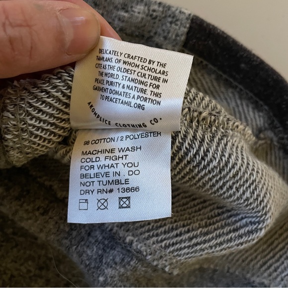Akomplice Grey Black Sweatshirt Men’s Small - Picture 7 of 10